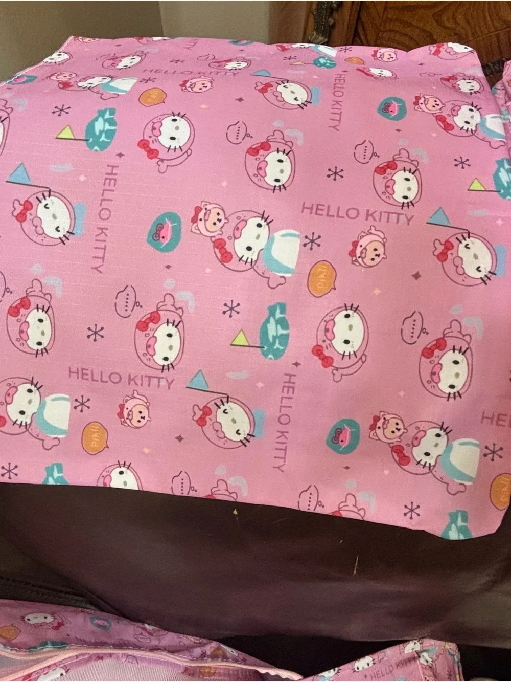 Hello Kitty Pink Mesh storage Bags with Character Print